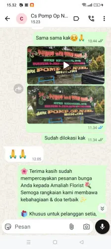 Testimonial Papan Bunga loa bakung