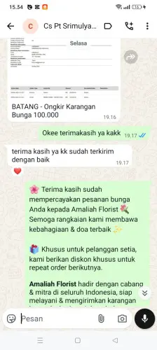 Testimonial Papan Bunga loa bakung