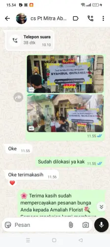 Testimonial Papan Bunga loa bakung