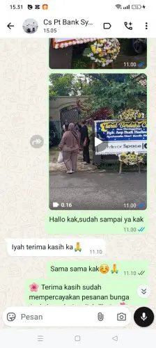 Testimonial Papan Bunga loa bakung