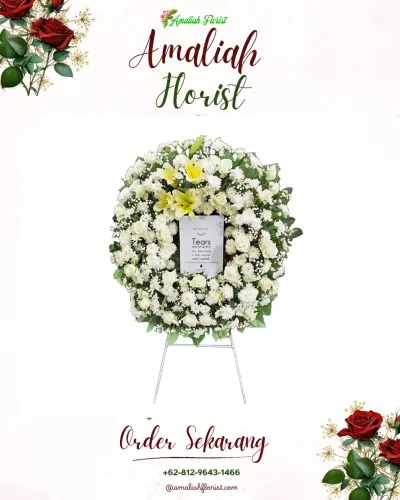 Krans Bunga Duka Cita loa bakung